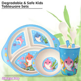 Baby Feeding Essential Baby Dinner Set Infant Training Eating Utensils-Whale